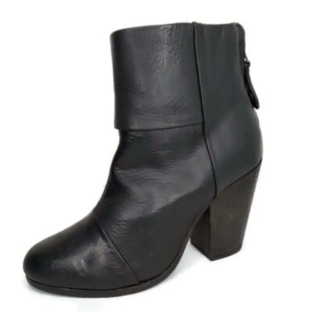 rag & bone Black Leather Ankle Booties